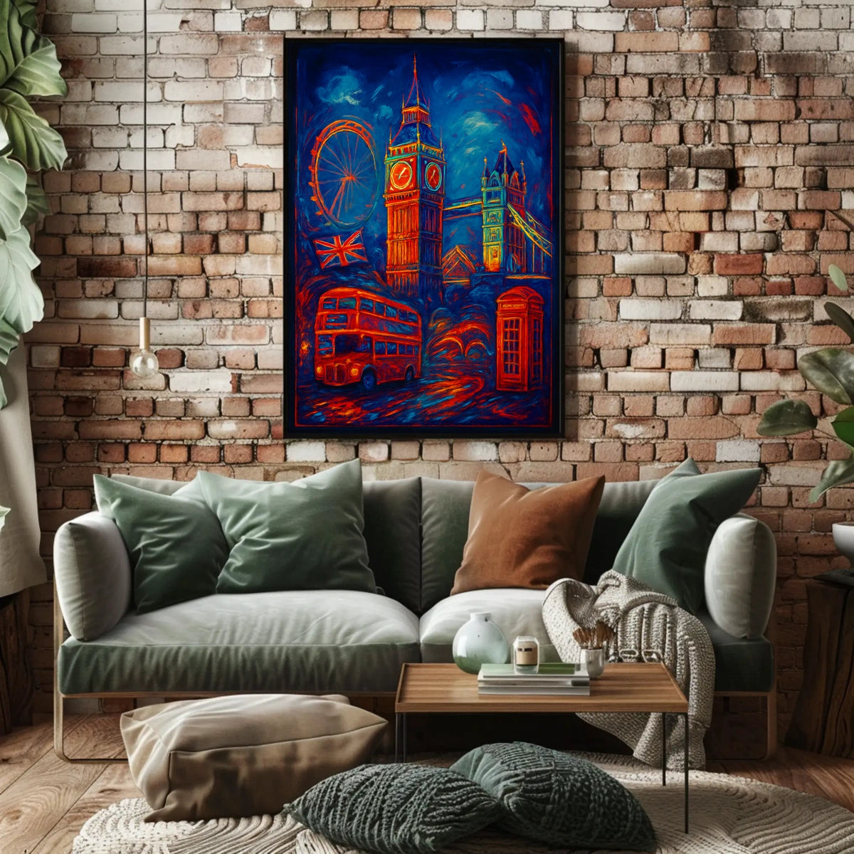 London Landmarks in Vibrant Colors Poster