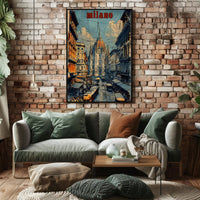 Milan Cathedral Urban Scene Poster
