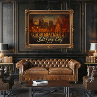 Salt Lake City Winter Wonderland Poster