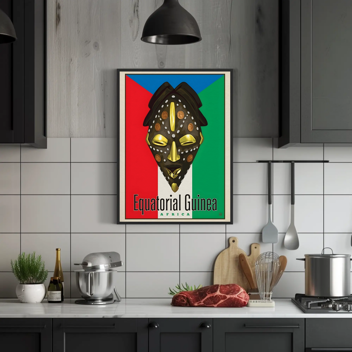 Vintage Poster Equatorial Guinea Africa