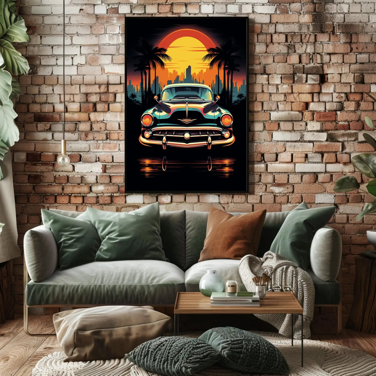 Retro Sunset Drive Poster