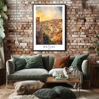 Matera at Sunset Poster PosterGoat