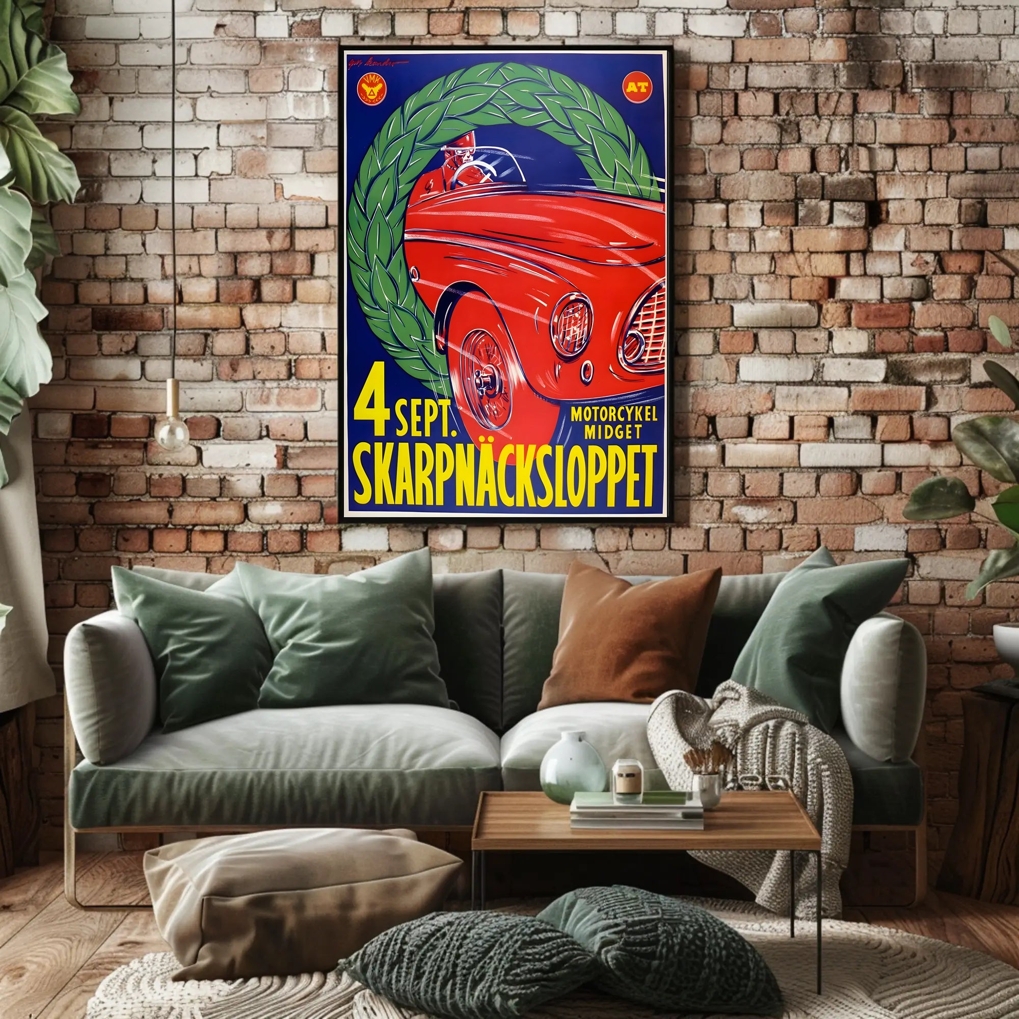Skarpnäcksloppet Motorcykel and Midget Race Poster