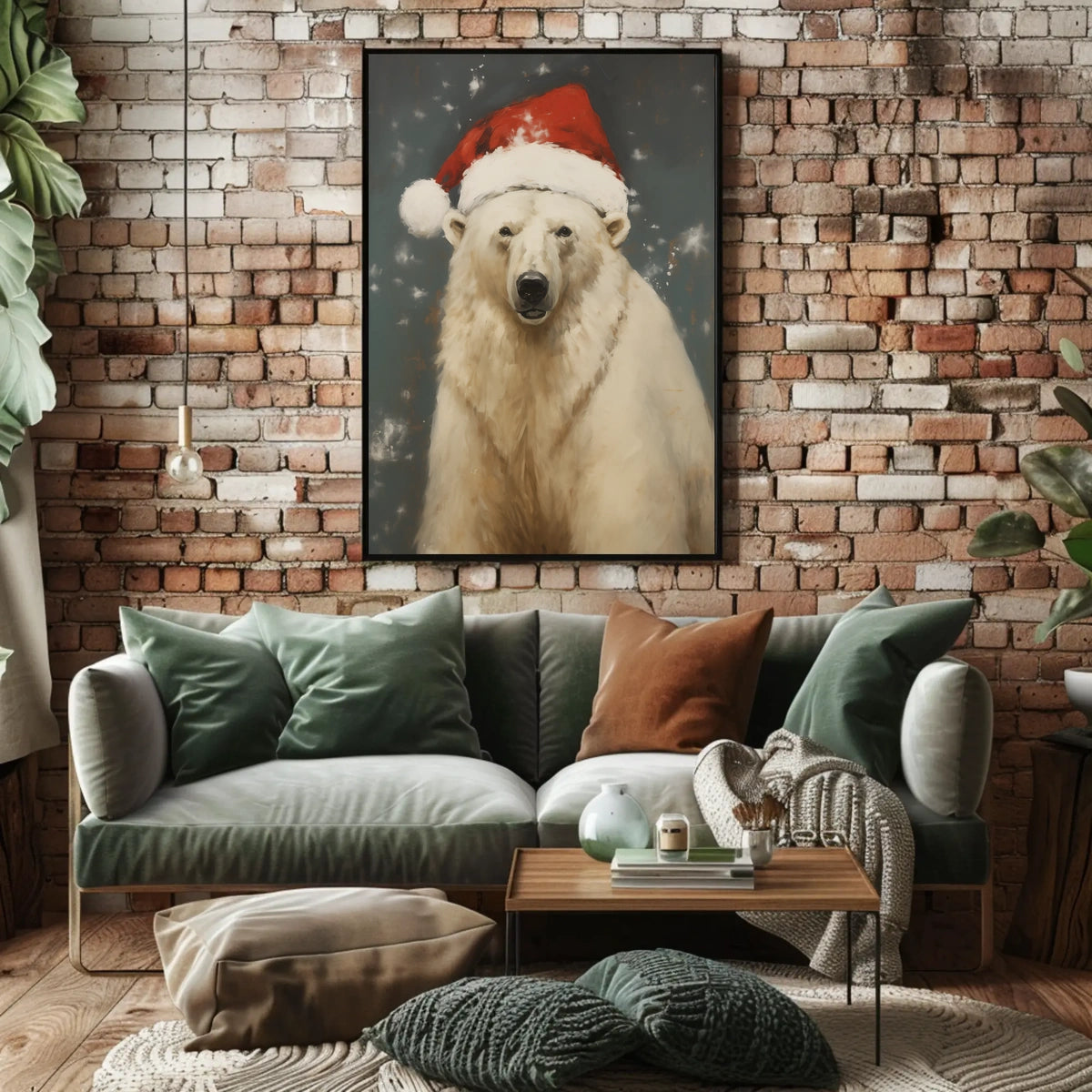 Festive Polar Bear Poster
