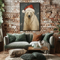 Festive Polar Bear Poster
