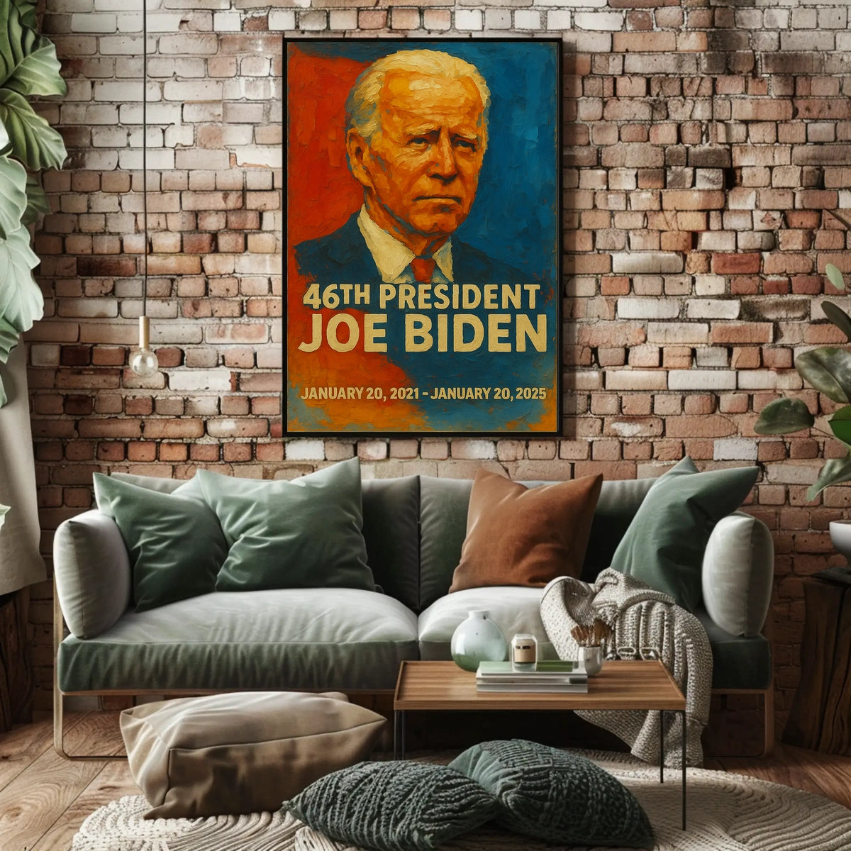 Biden Patriotic Expressionism Oil Painting Poster