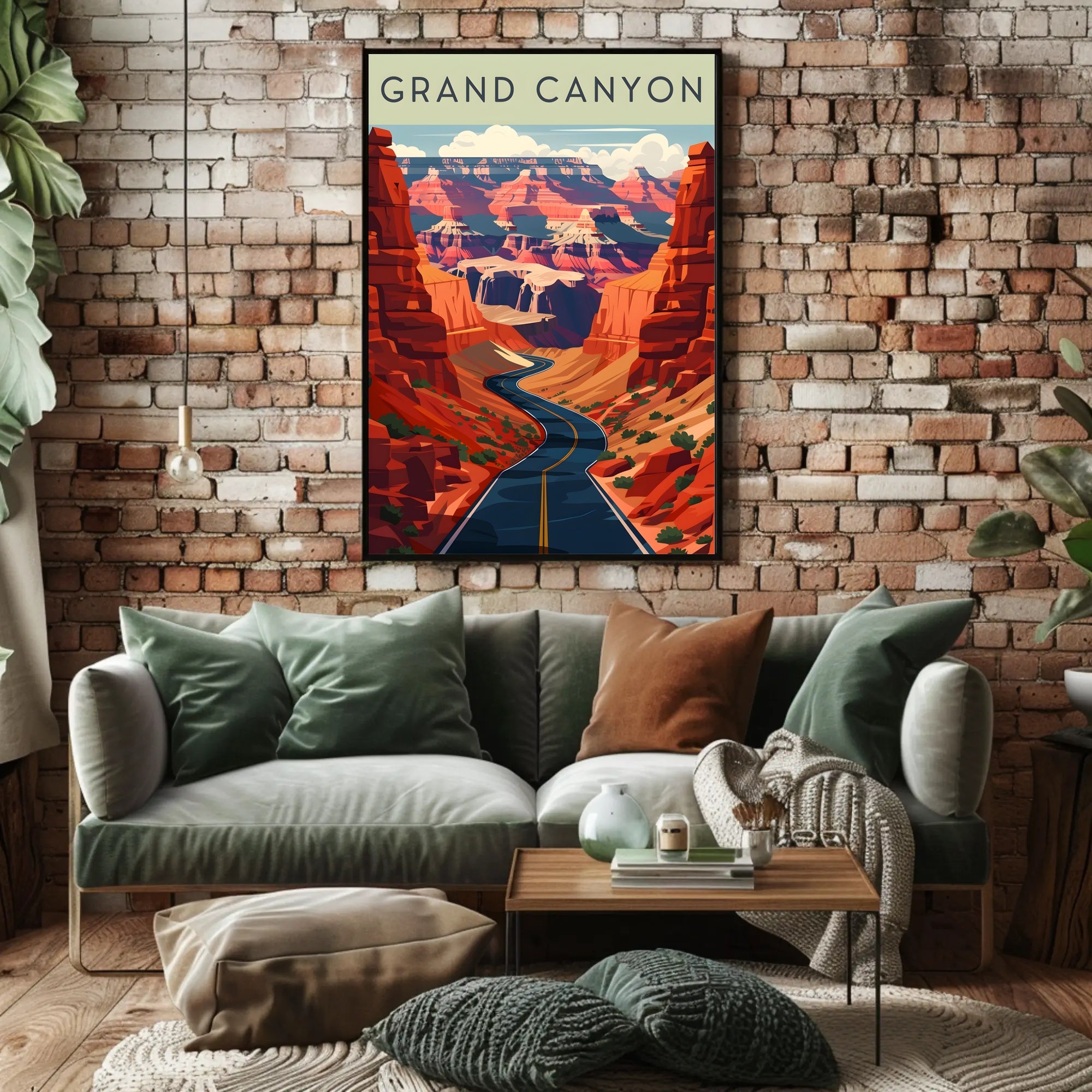 Grand Canyon Scenic Illustration Poster