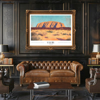 Uluru Desert Vintage Travel Poster