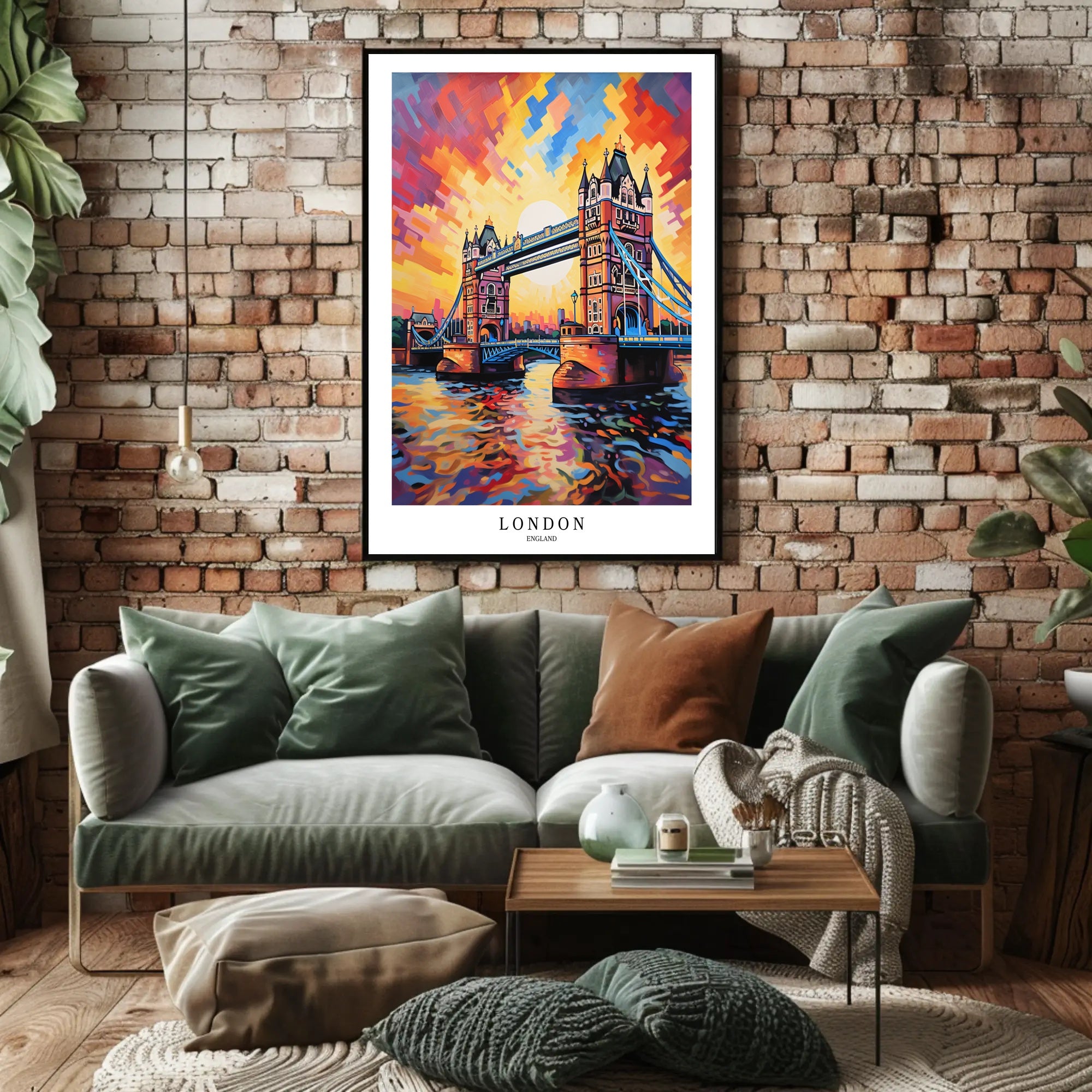 London Bridge in Vibrant Colors Poster PosterGoat