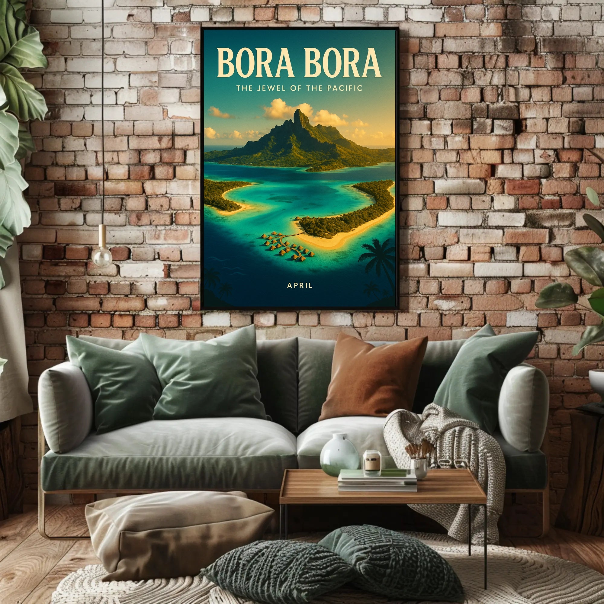 Breathtaking Bora Bora Paradise Vintage Travel Poster PosterGoat