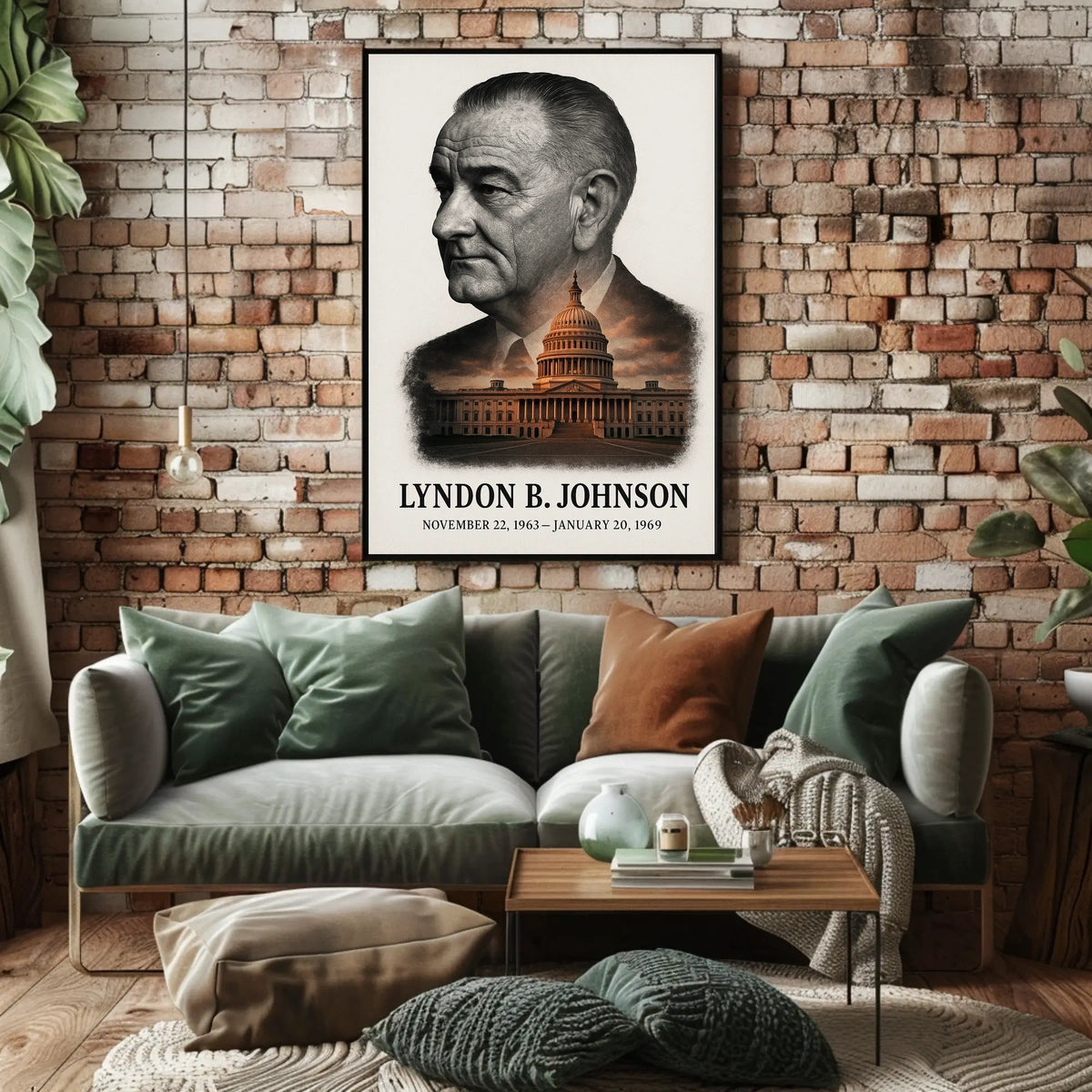 Lyndon B. Johnson 36th President of the United States Reflections Poster