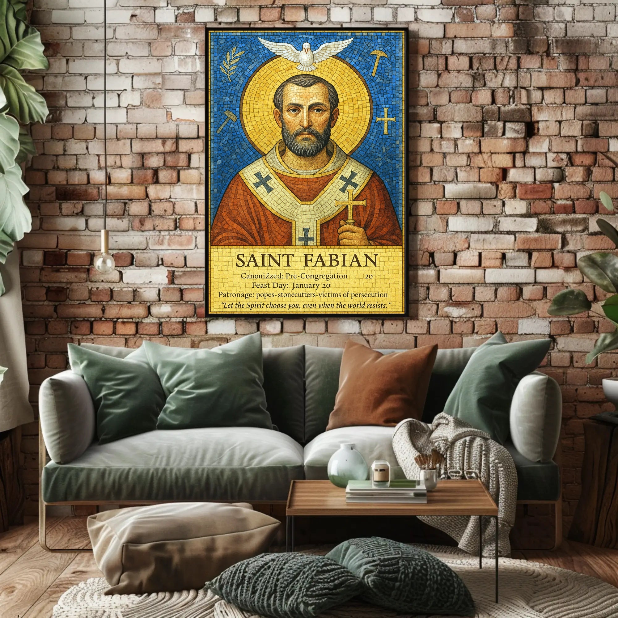 Saint Fabian Poster PosterGoat