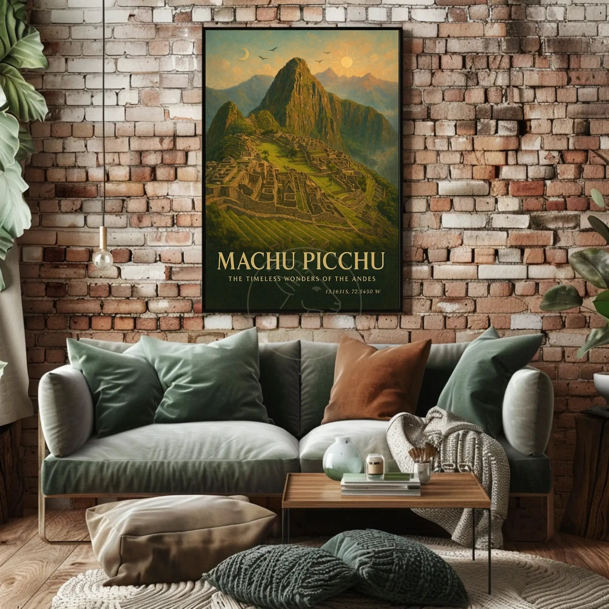 Machu Picchu Vintage Art Travel Poster