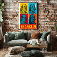 Benjamin Franklin Pop Art Historical or Presidential Poster