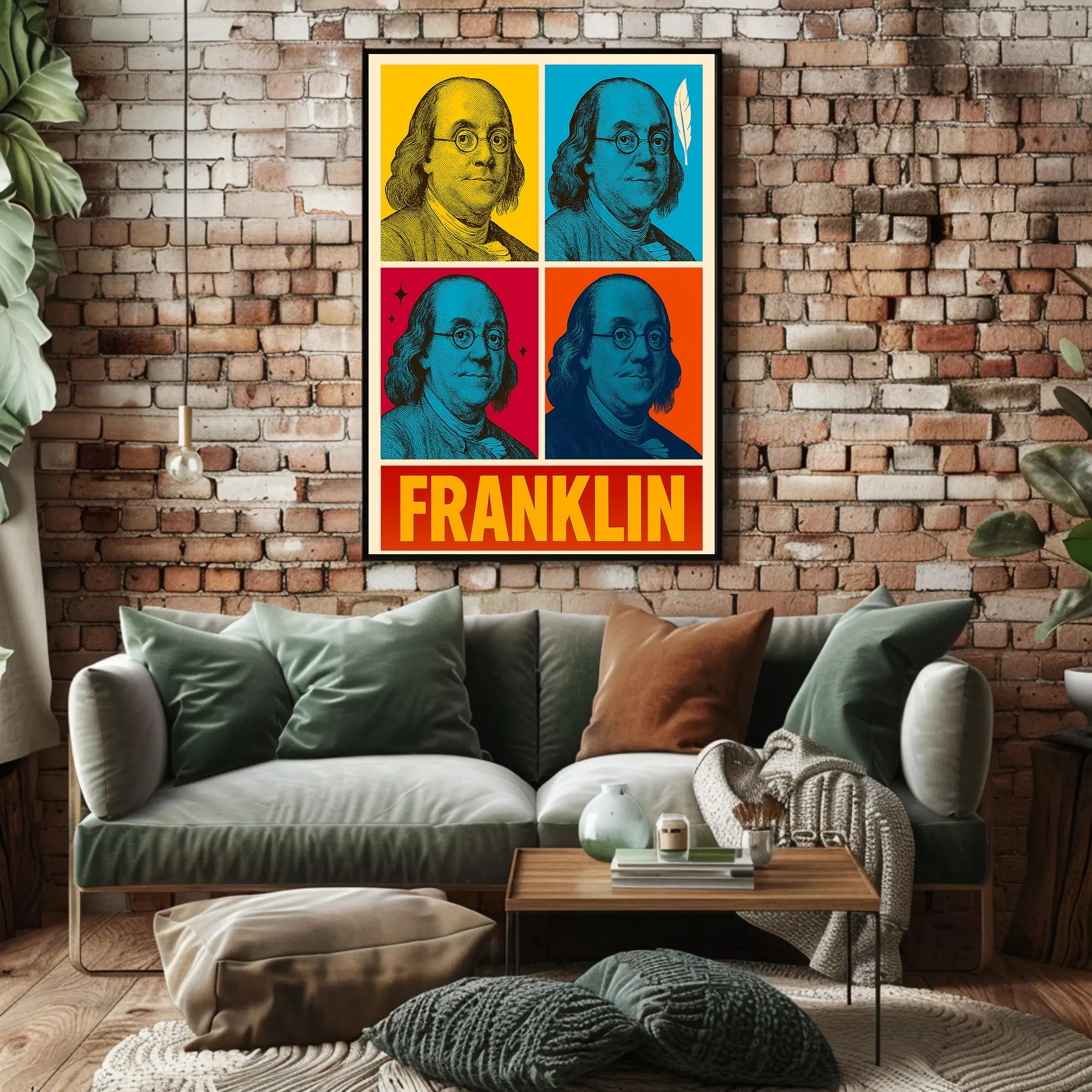 Benjamin Franklin Pop Art Historical or Presidential Poster