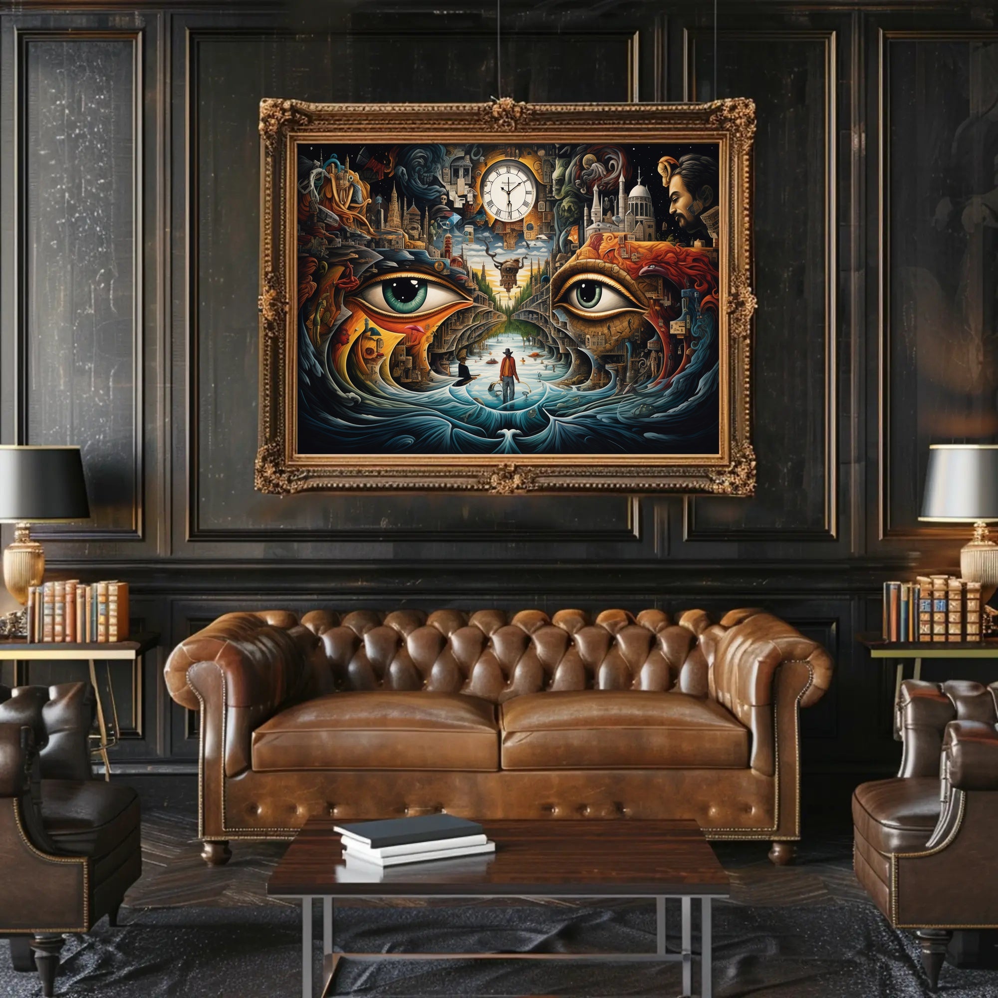 Explorative Imagination Surrealistic Urban Cityscape Artistic Poster