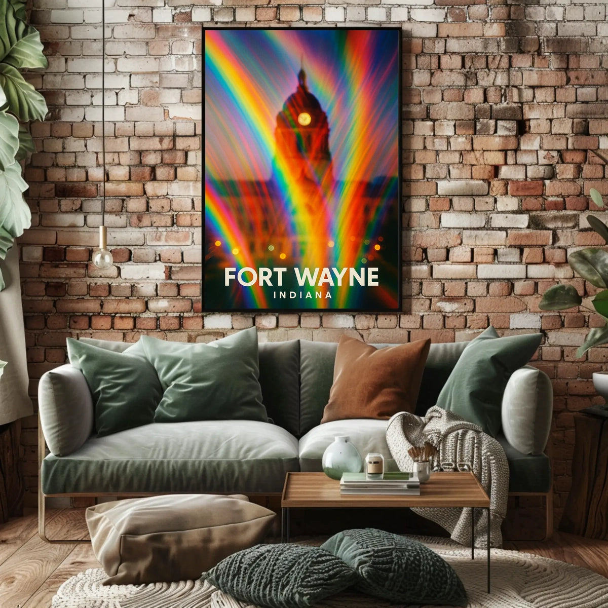 Fort Wayne Indiana Scenic Minimalist Wanderlust Poster