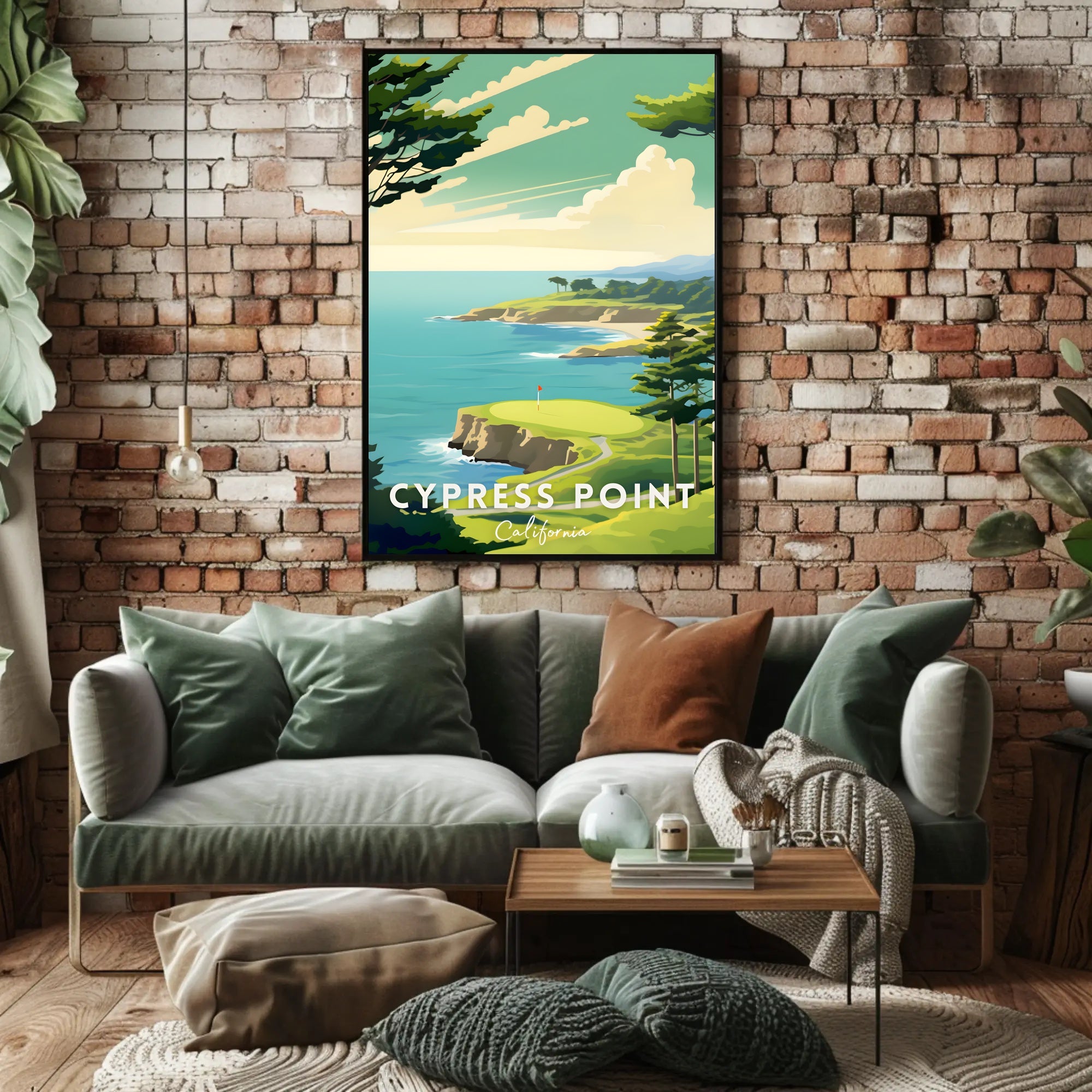 Cypress Point Coastal Golf Travel Poster