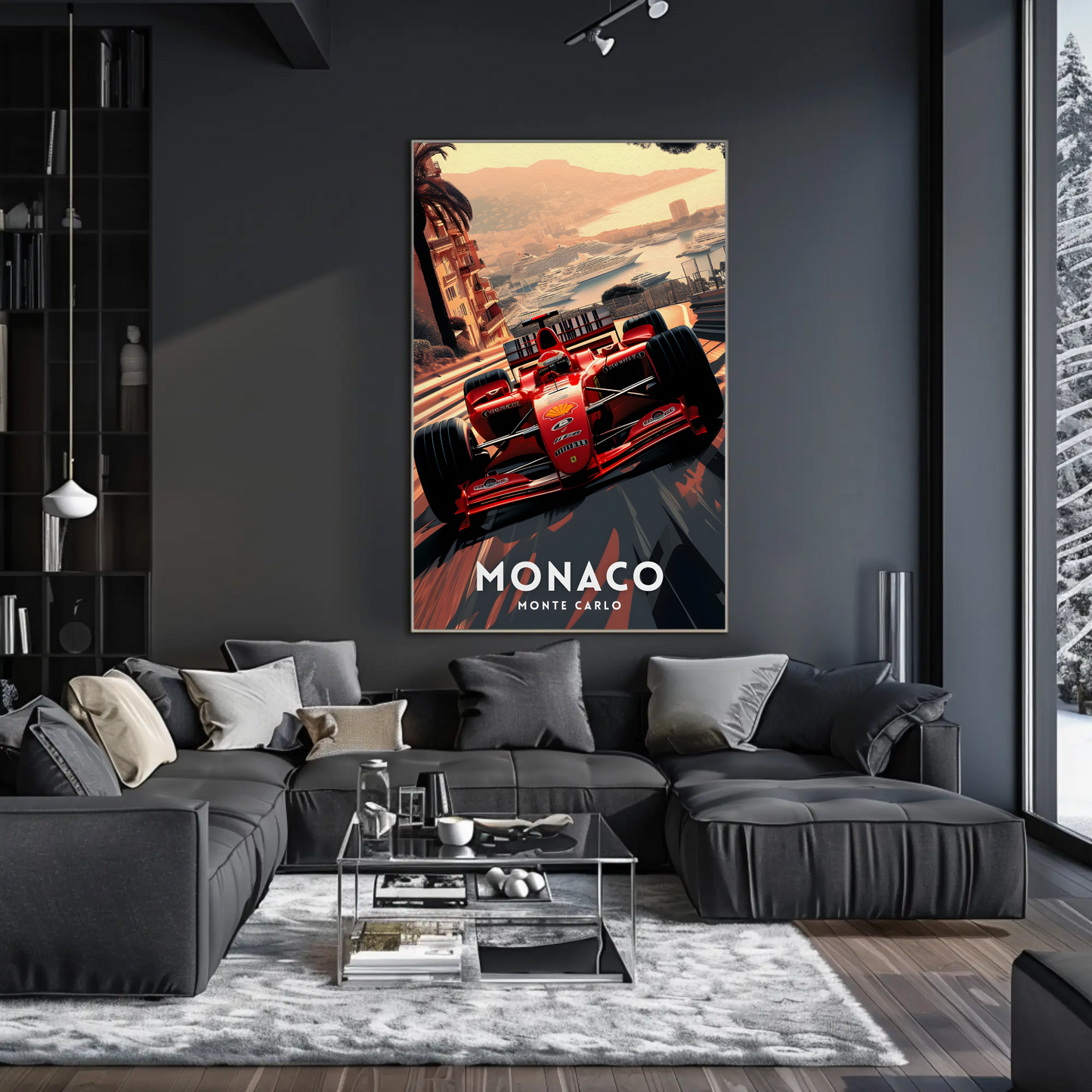 Monaco Monte Carlo F1 Race Car Grand Prix Travel Poster