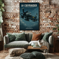 A-1 Skyraider Cinematic Adventure Military Recruitment Poster PosterGoat