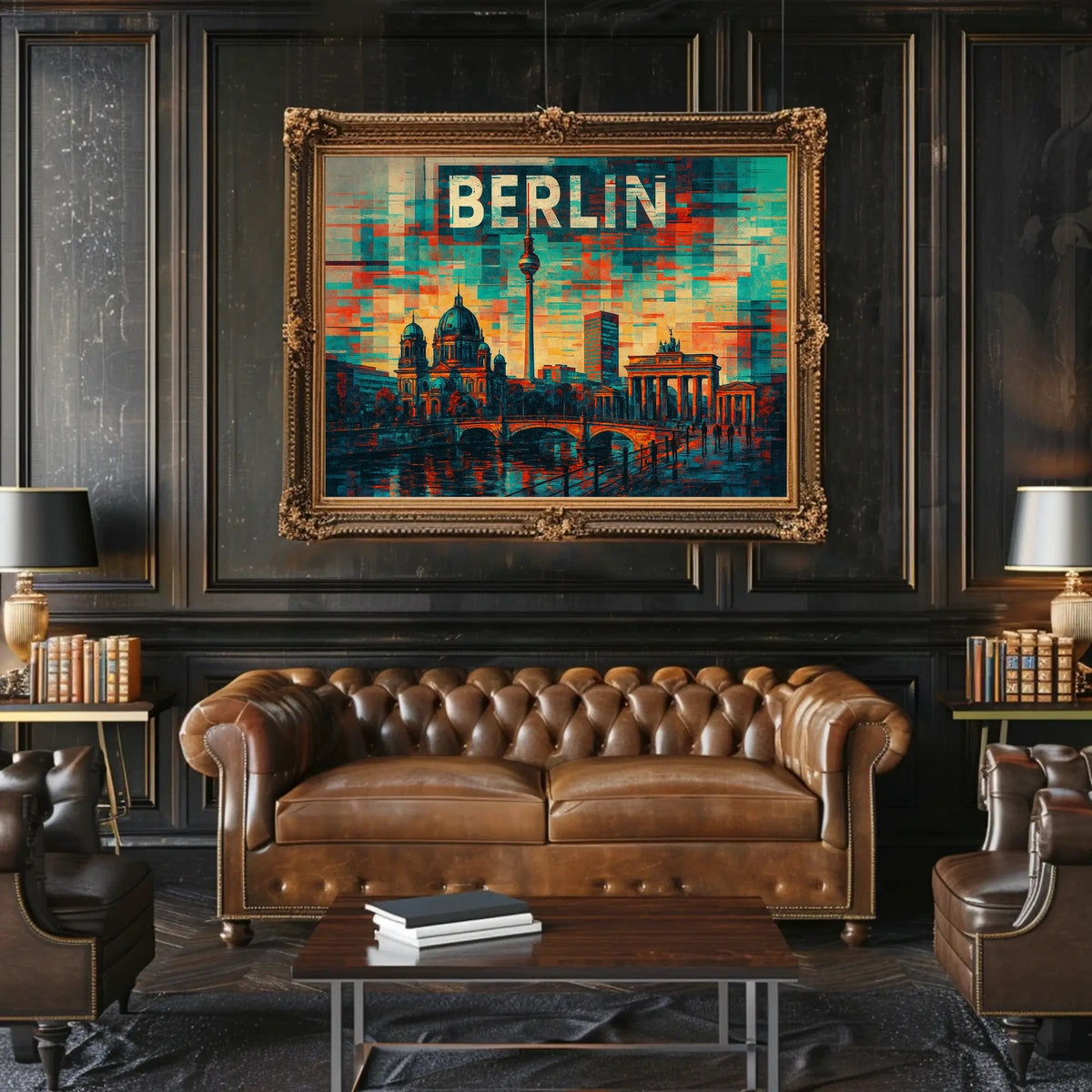 Berlin Skyline Art Poster