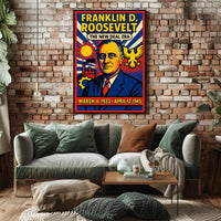 Franklin D. Roosevelt The New Deal Era Poster PosterGoat