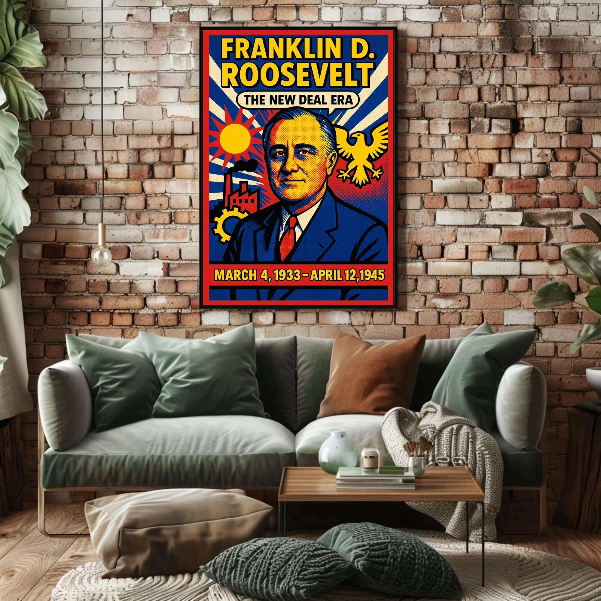 Franklin D. Roosevelt The New Deal Era Poster PosterGoat