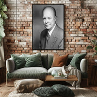 Formal Black and White Portrait – Dwight D. Eisenhower Poster