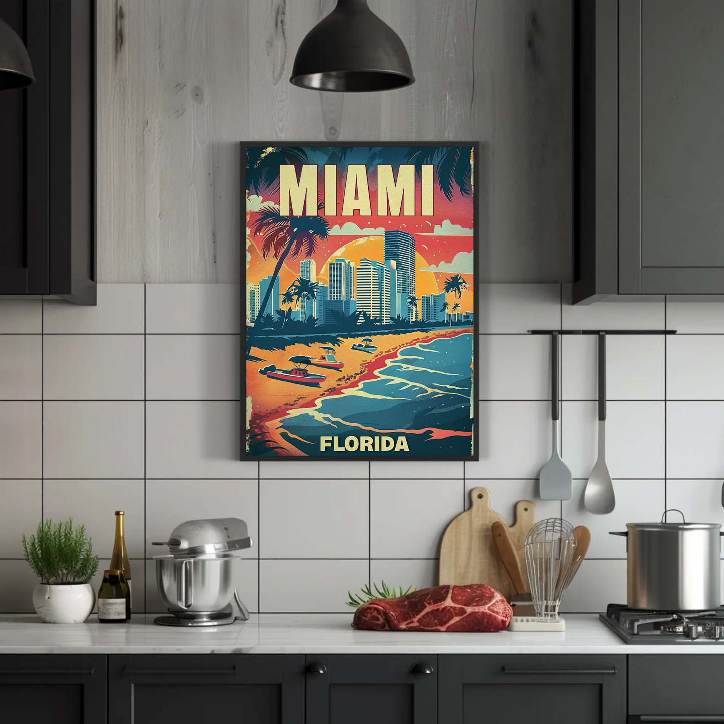 Miami Florida Vintage Poster