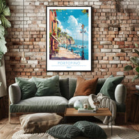 Portofino Seaside Village Travel Poster
