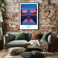 St. Peter's Basilica Evening Glow Travel Poster