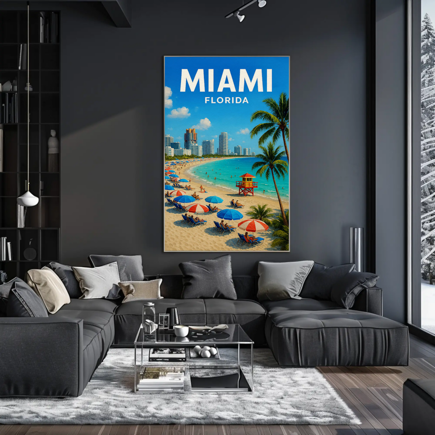 Miami Beach Florida Lifeguard Tower City Coast Poster