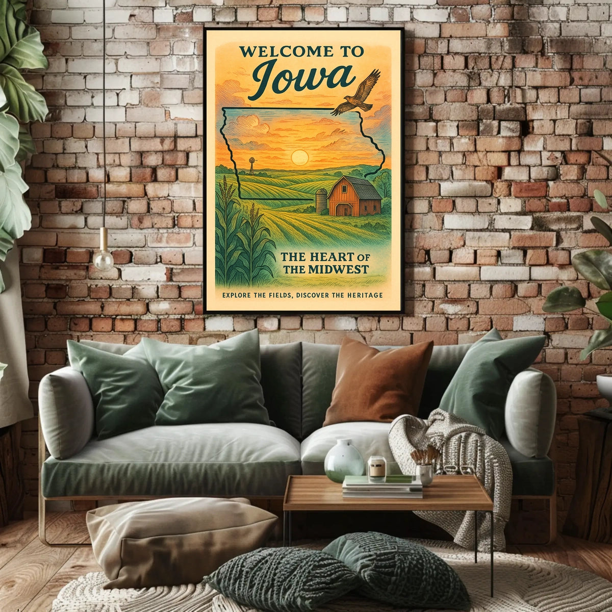 Welcome to Iowa The Heart of the Midwest Poster