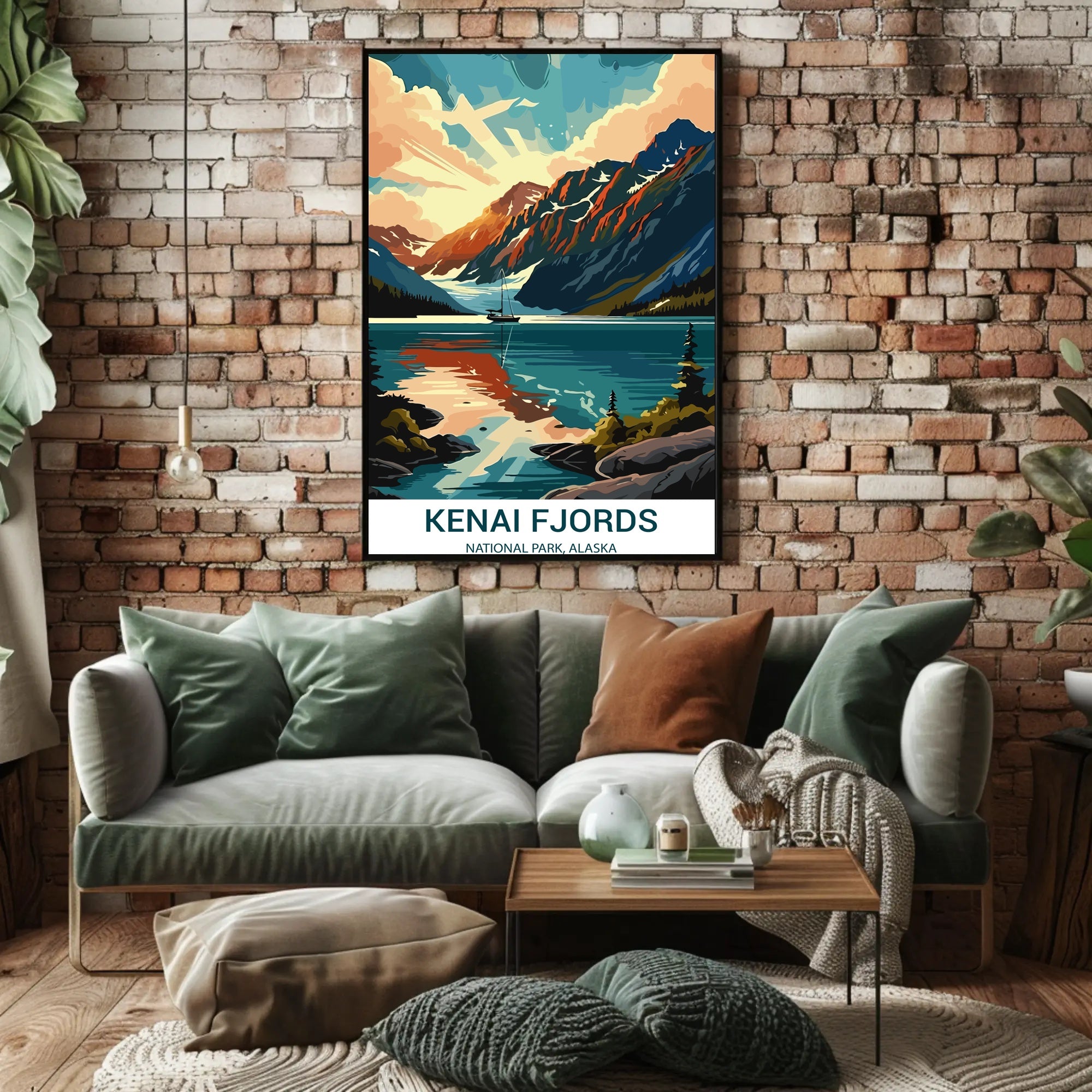 Kenai Fjords Scenic Art Print National Park Poster