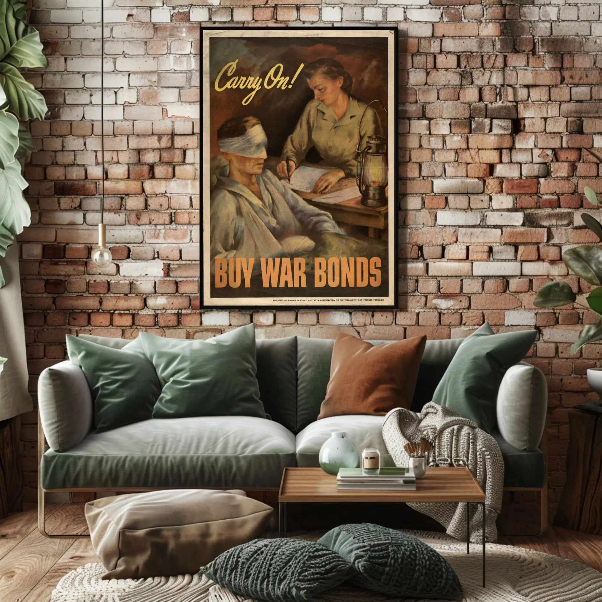 Carry On! Buy War Bonds Poster PosterGoat