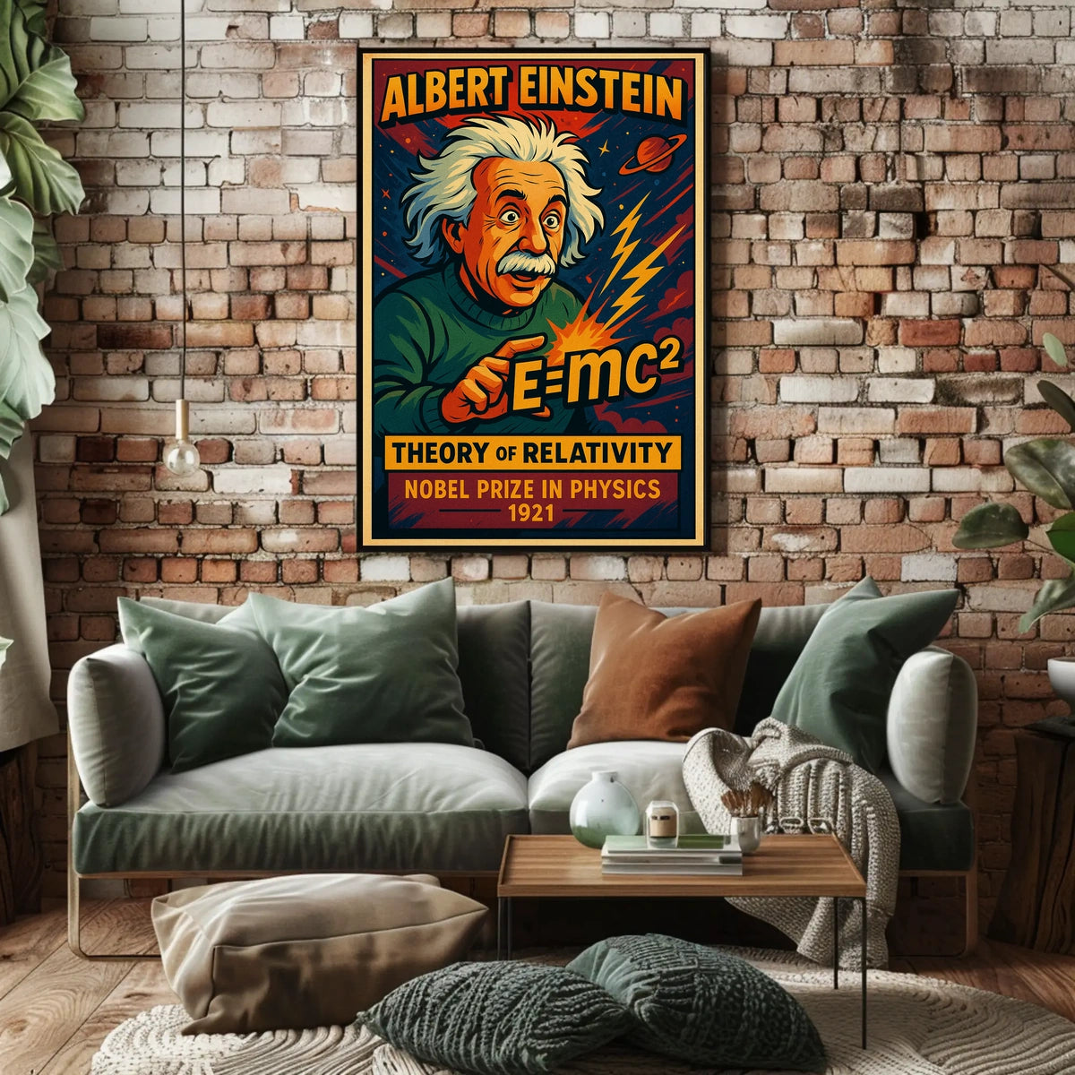 Einstein Relativity Cosmos Art Inspiring Poster