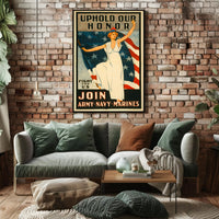 Liberty Lady Vintage Military Recruitment Poster