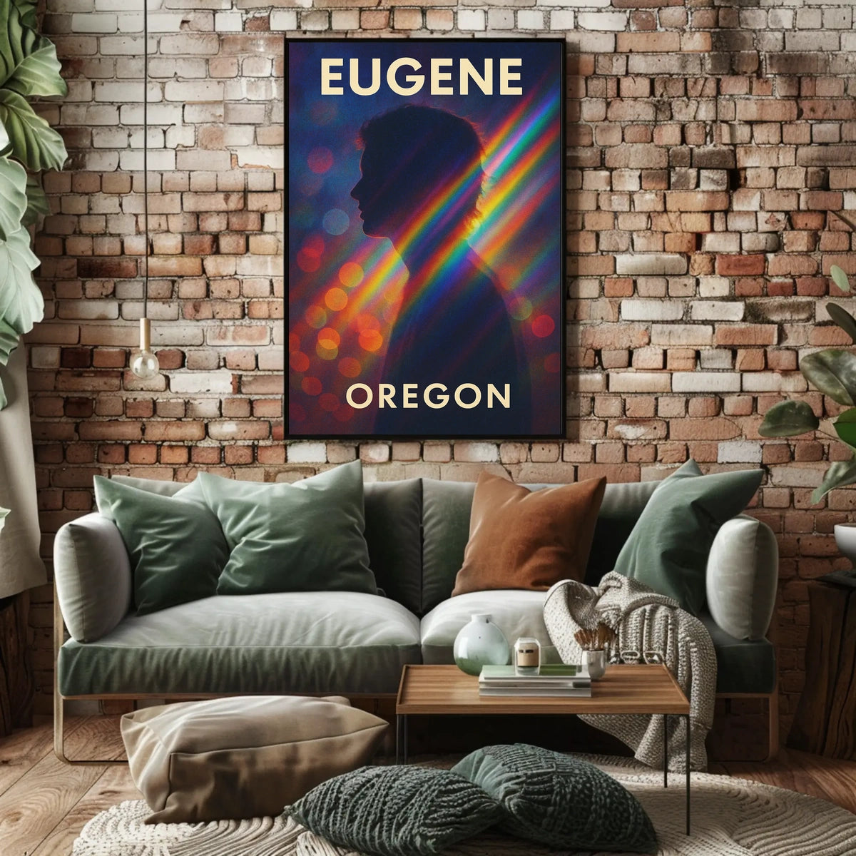 Eugene Vibrant Silhouette Minimalist Decor Poster