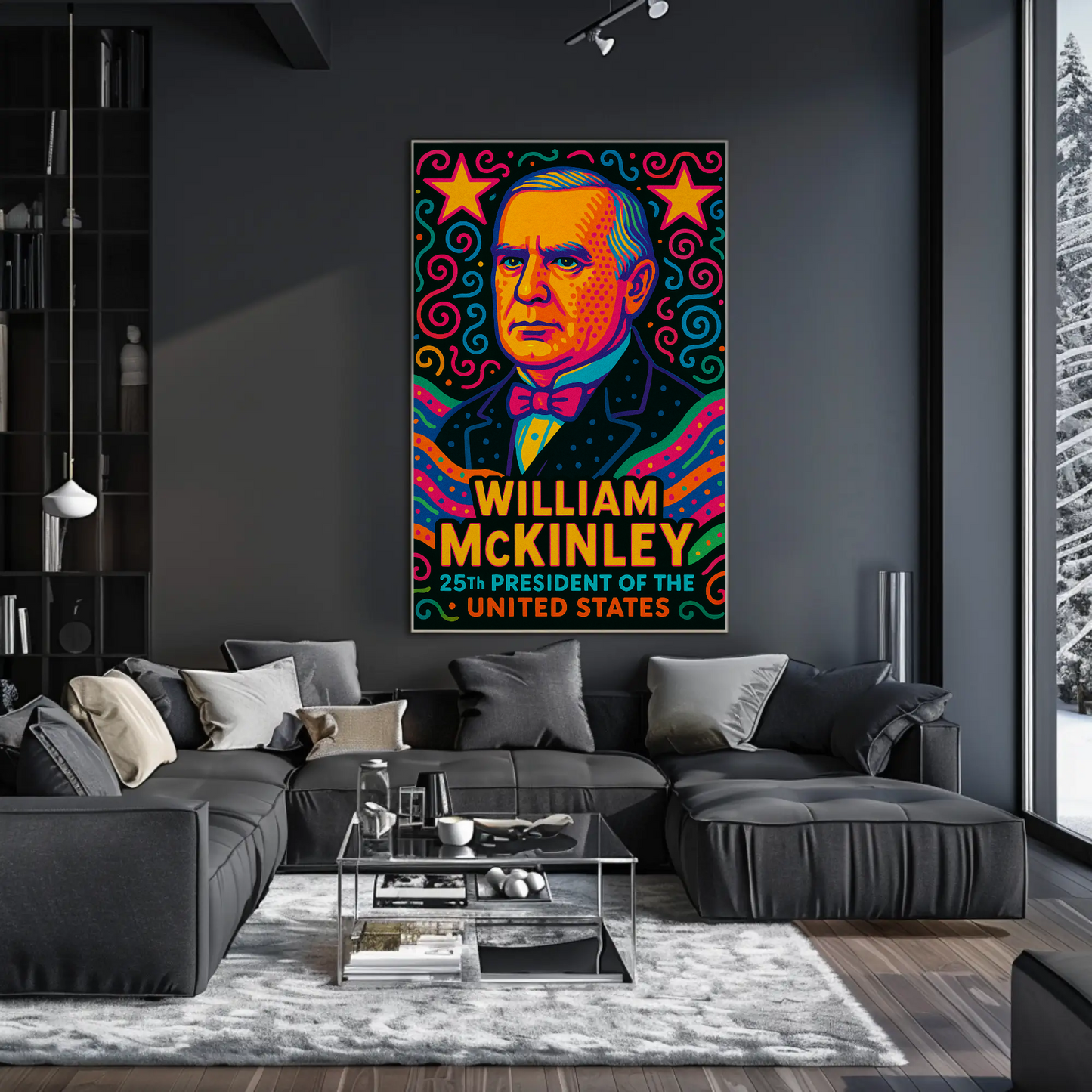 William McKinley President Vibrant Pop Art History Poster