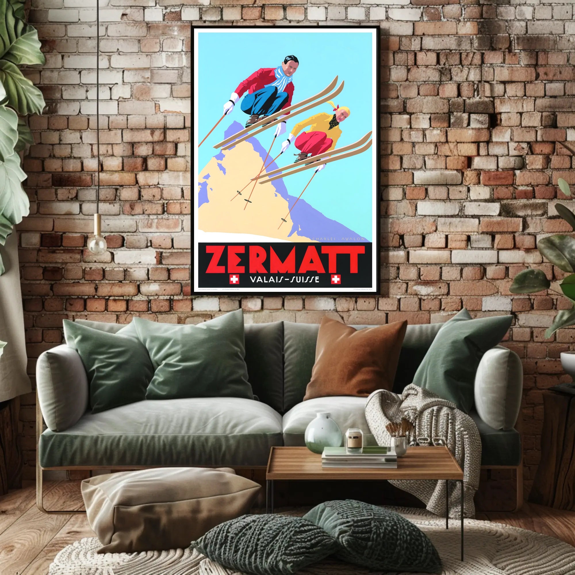 Zermatt Skiing Adventure Poster PosterGoat