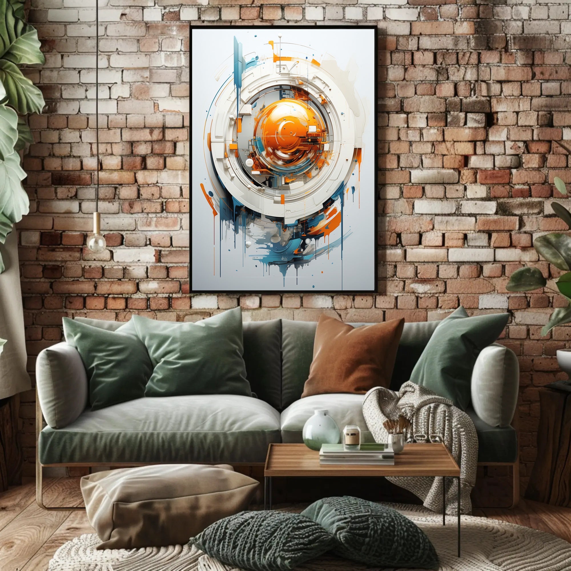 Futuristic Cyberpunk Sci-Fi Mechanical Abstract Art Poster