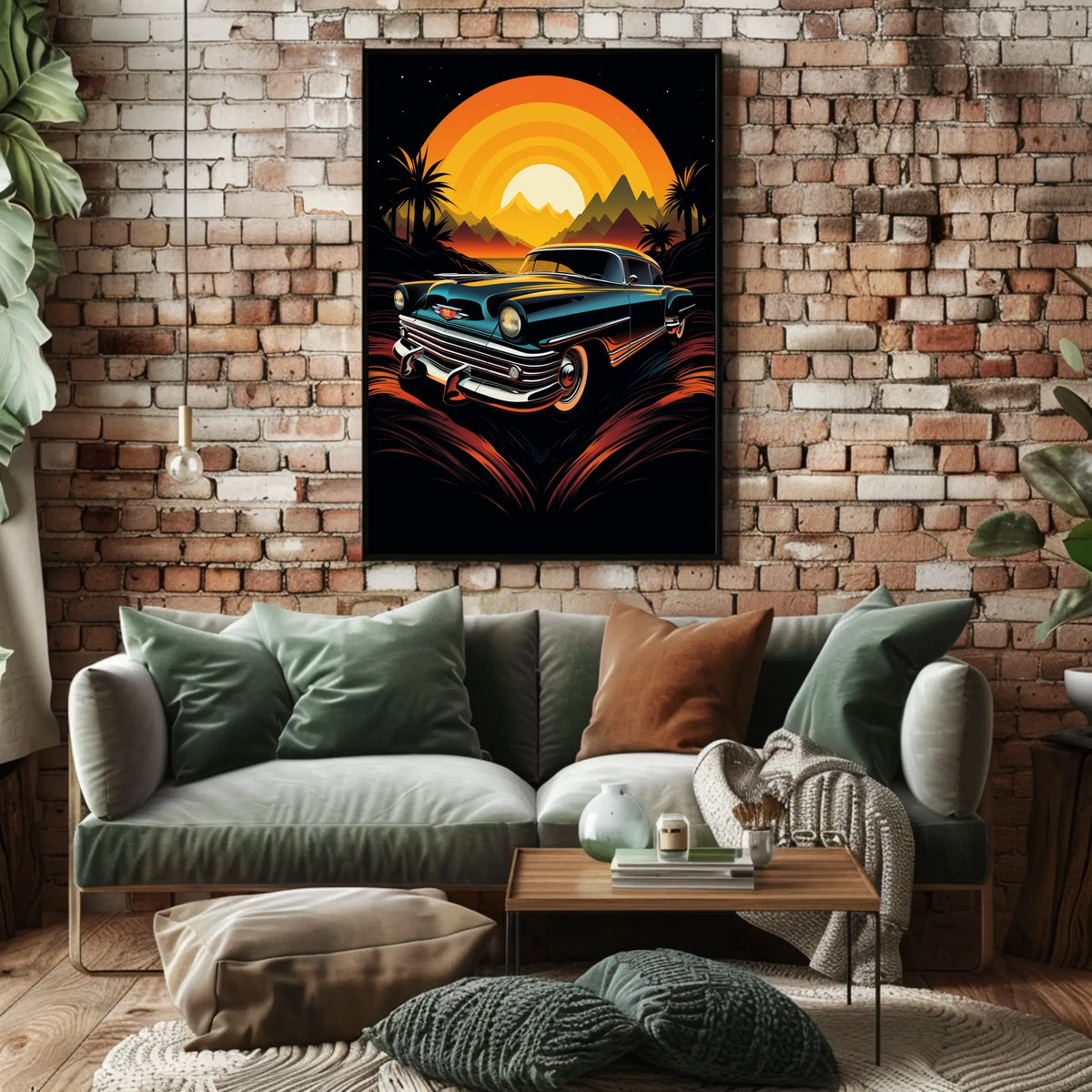 Retro Sunset Drive Poster
