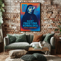 Saint Faustina Kowalska Apostle of Divine Mercy Poster