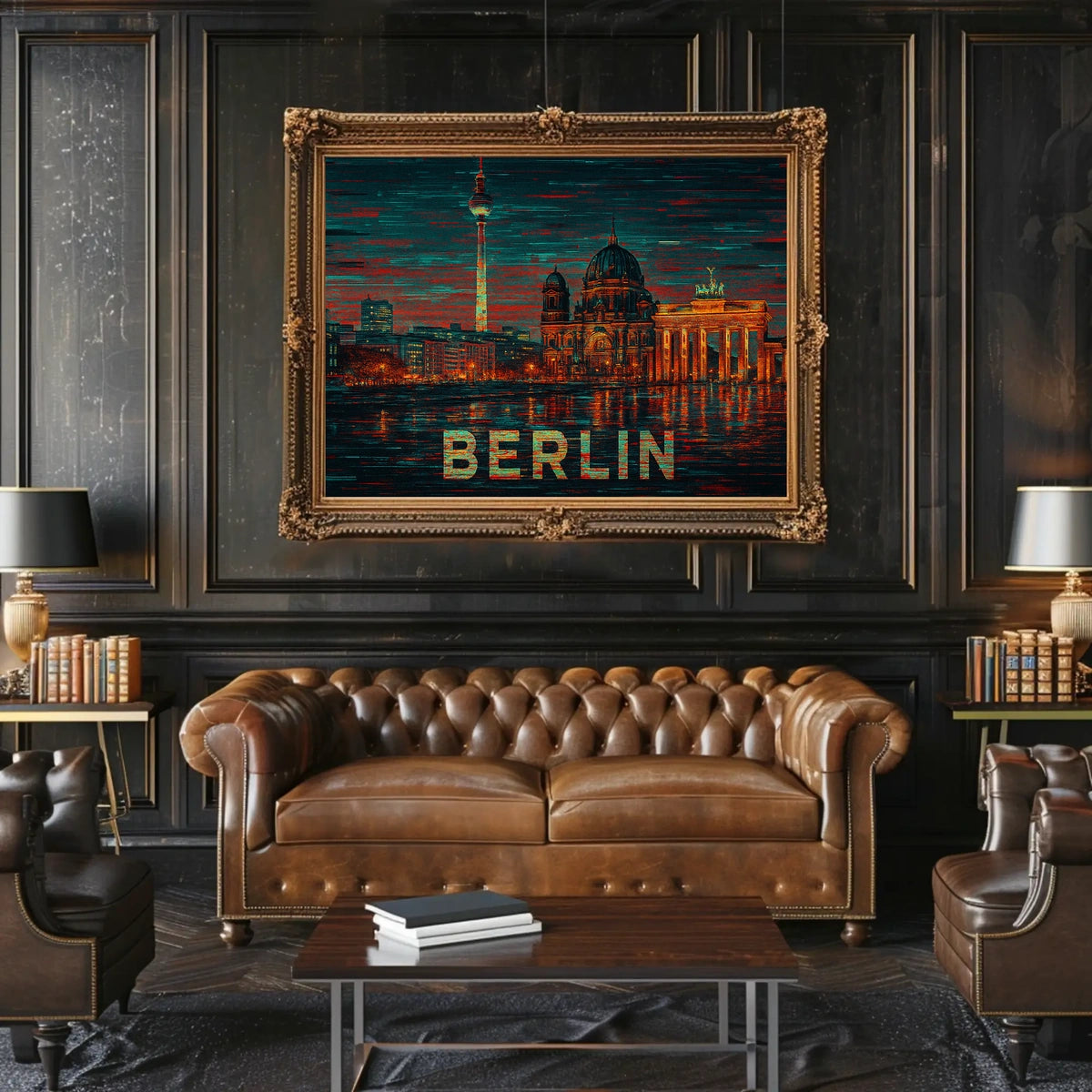 Berlin Skyline Art Poster