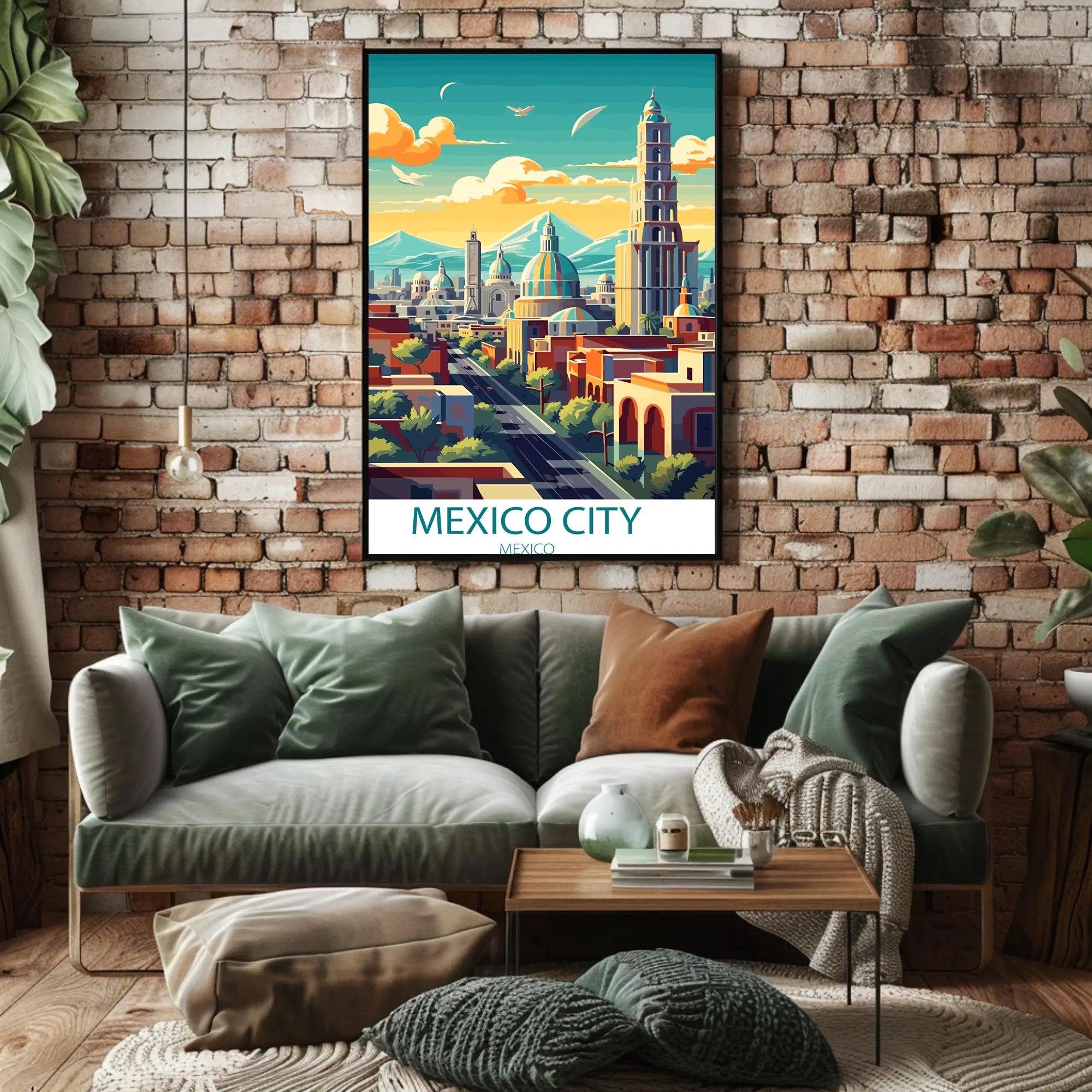 Mexico City Skyline Urban Marvel Cityscape Poster