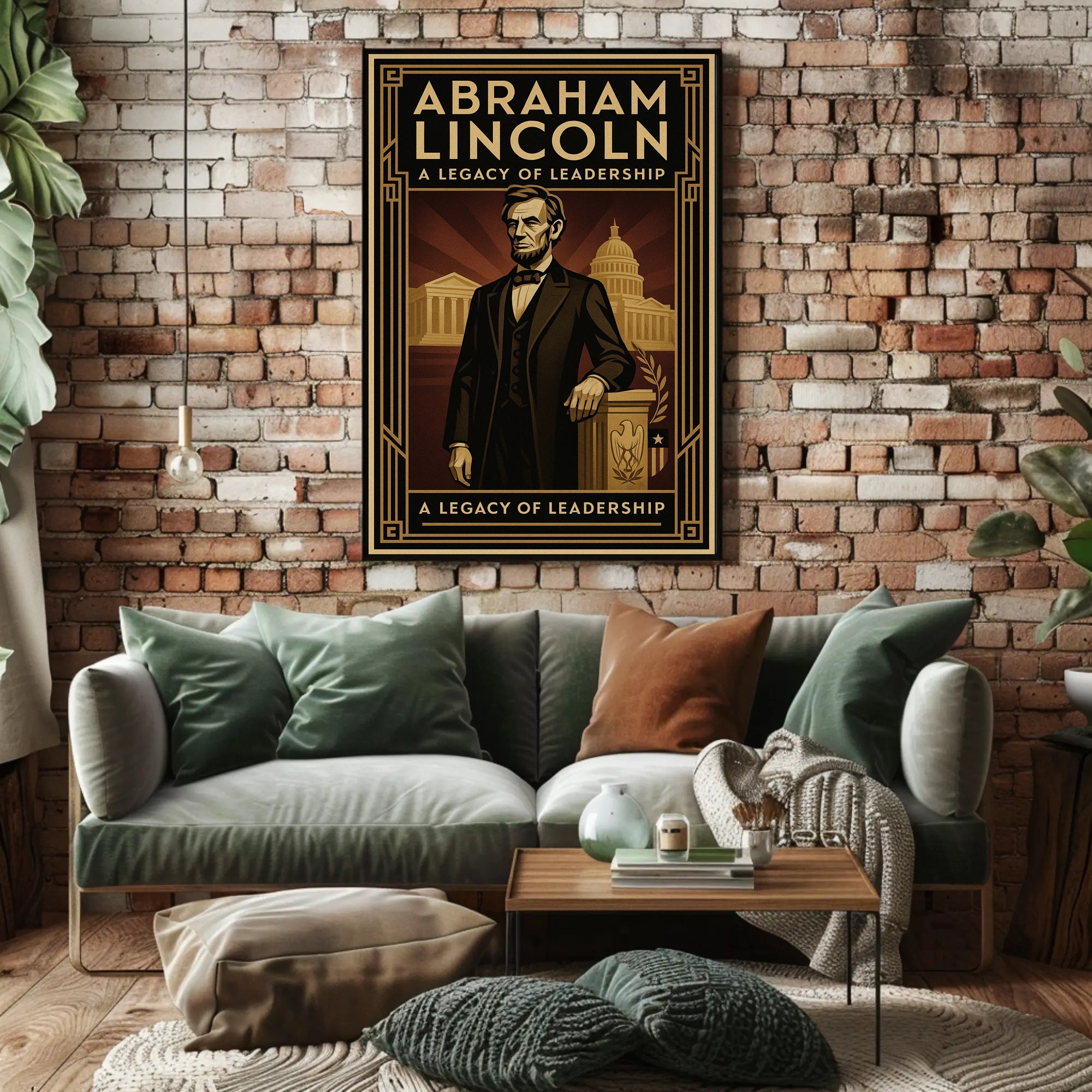 Abraham Lincoln A Legacy of Leadership Poster PosterGoat