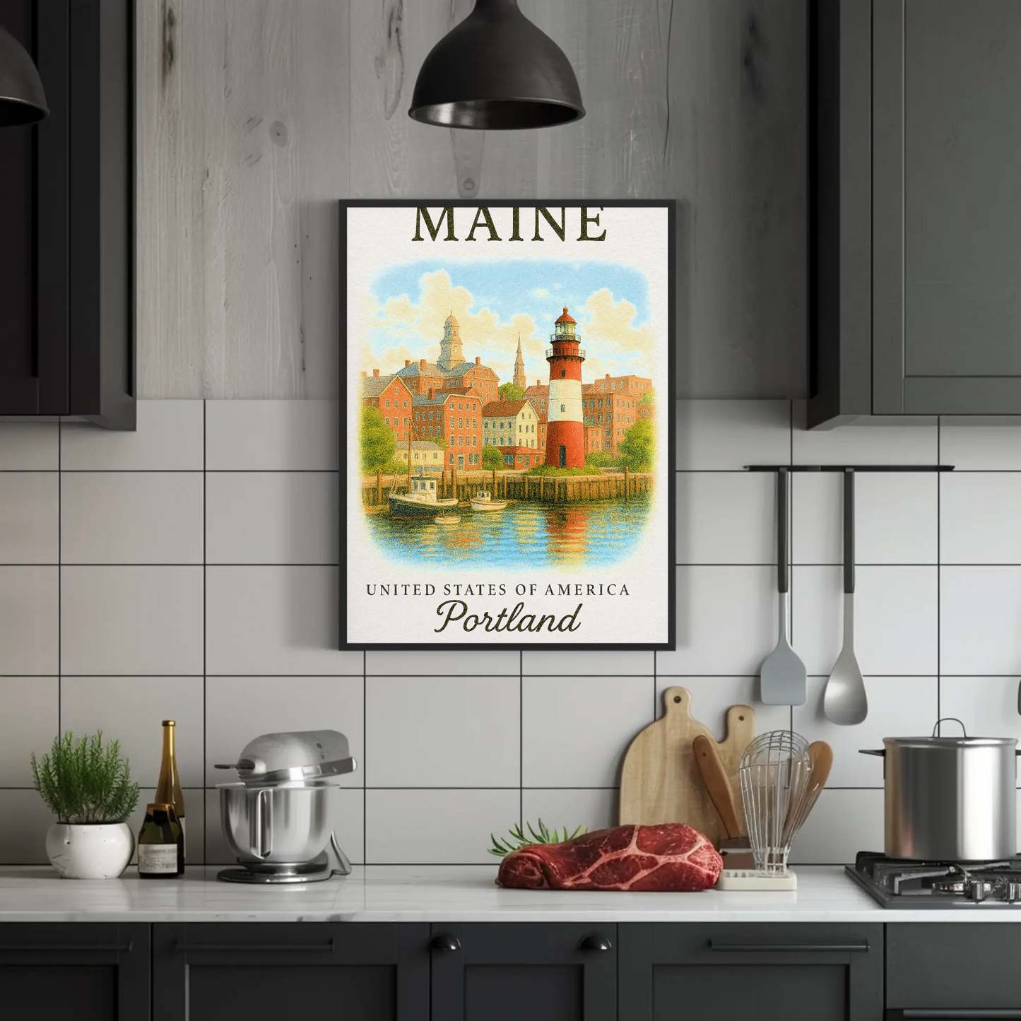 Maine, Portland Signature Series Vintage Travel Poster