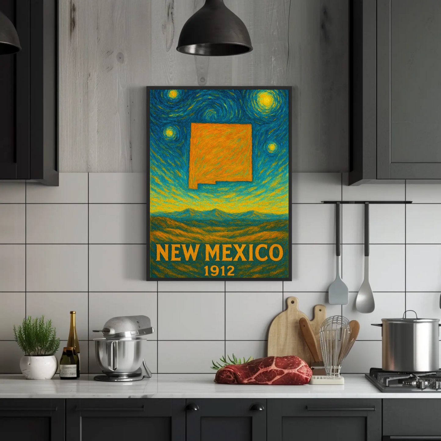 New Mexico Starry Night Poster