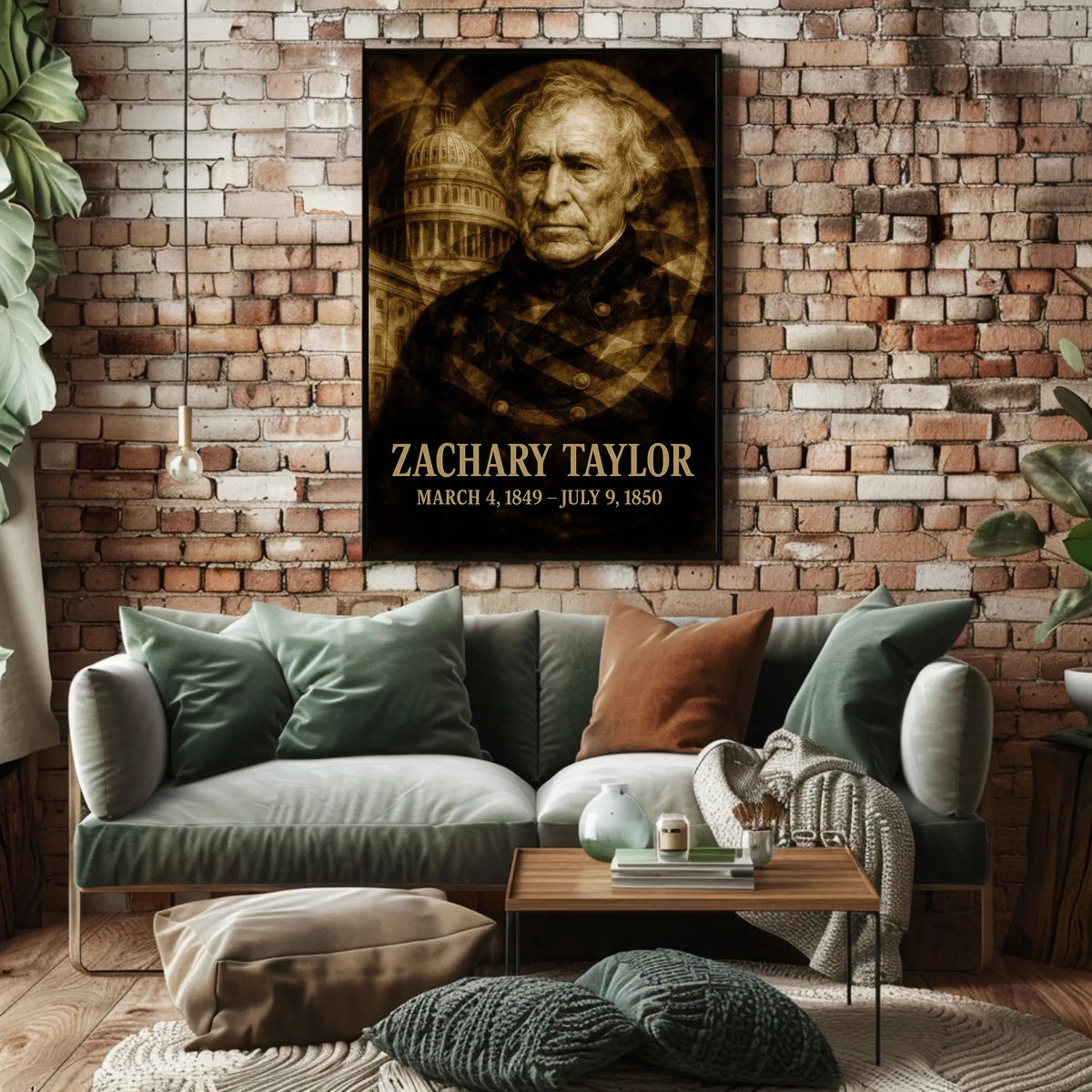 Zachary Taylor 12th President of the United States Double Exposure Poster