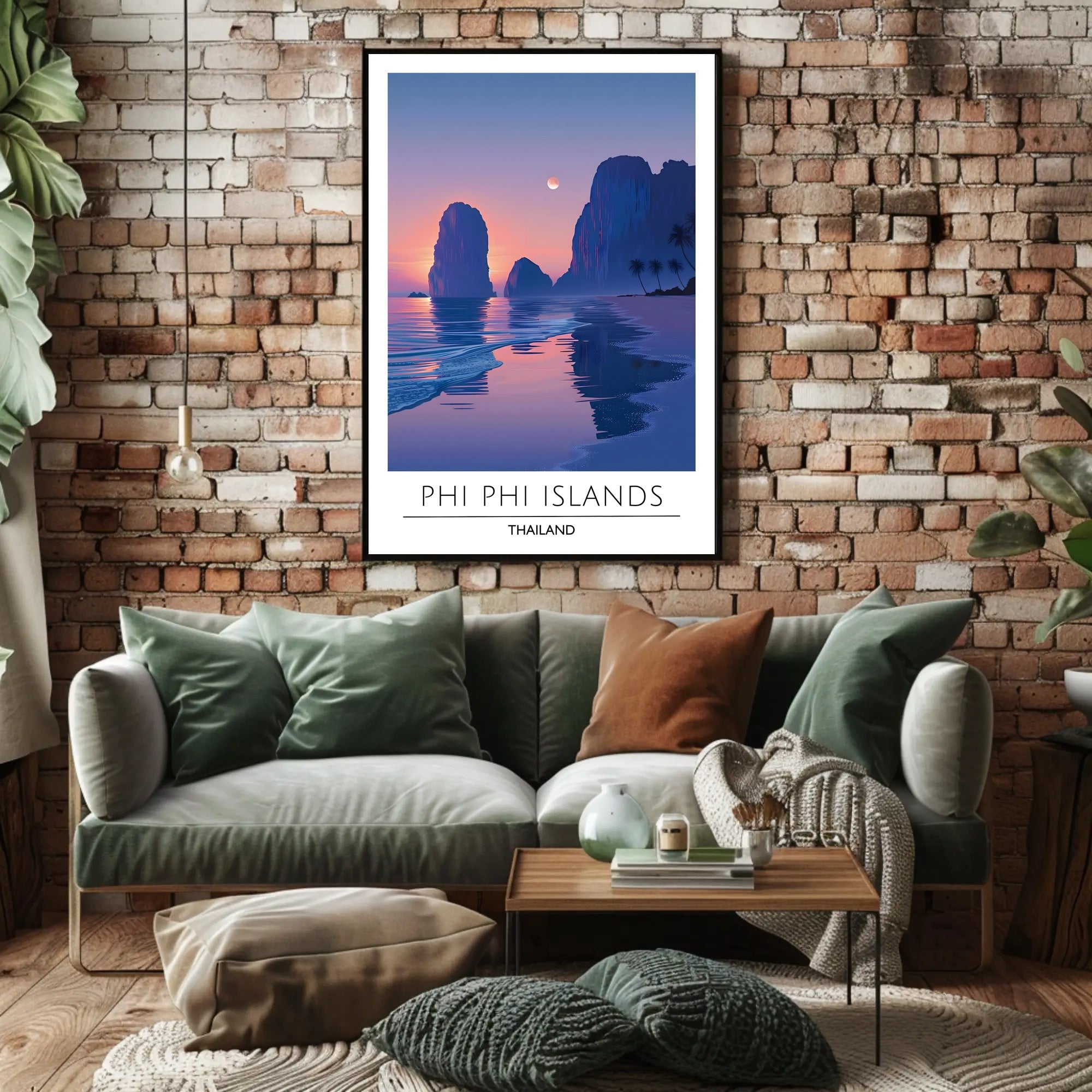 Phi Phi Islands Tranquil Landscape Travel Poster